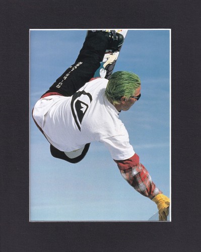 8x10 matted print snowboarder - 8x10",