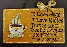 COFFEE CUP Hugs~Kisses~Dishes