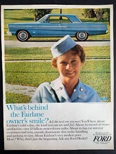 Vintage 1965 Ford Fairline 500 Sports Coupe Print Ad