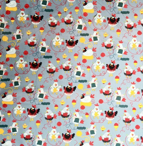 2mtr crazy knitting chickens - 1/2mtr,