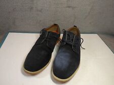 Moss London Men's Dark Blue Suede Leather Shoe UK 10 ONE HAS COLOUR FADE to TOE