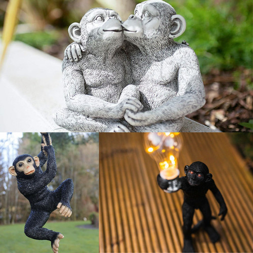 Novelty monkey garden ornament - novelty,
