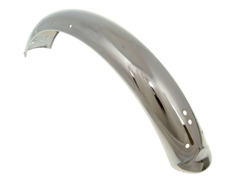 Front mudguard round chromed - front,