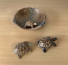 VTG Wade England Tortoise Turtle Ashtray Trinket Dish Ceramic With Figurines