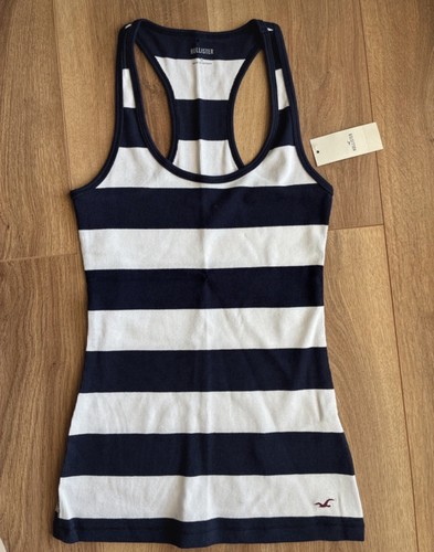 Hollister navy white striped - hollister,