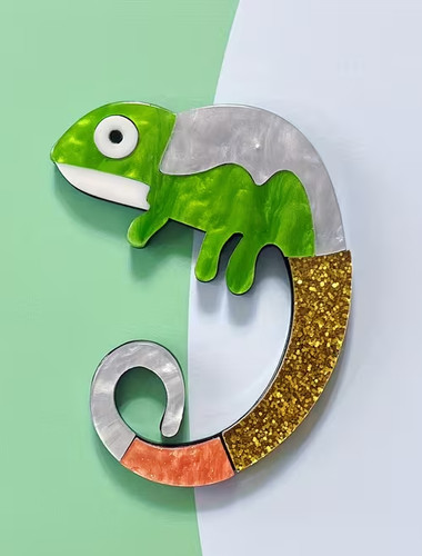 Lizard brooch acrylic - brooch,