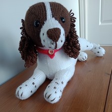 Hand Knitted Liver and White