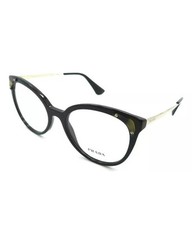 New PRADA VPR 12U 1AB 101 Black Full Rim Eyeglasses Glasses Frames