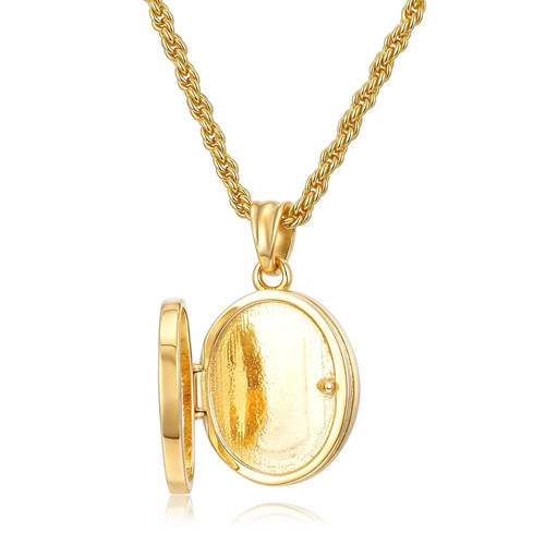 Women 9ct gold photo holder - gold,
