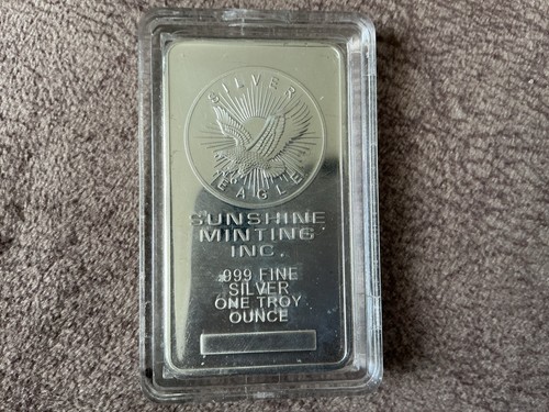 Faux silver ingot - silver, plated