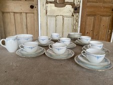 Antique Shelley Late Foley Tea Set Trios & Spares Rare Pattern 8419 Art Deco