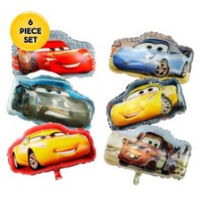6pc Cars Balloons Set Racing