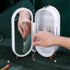 Folding Earring Necklace Display Stand Jewellery Organiser Holder Storage Box UK