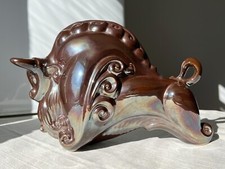 Vintage Glazed Pottery bison