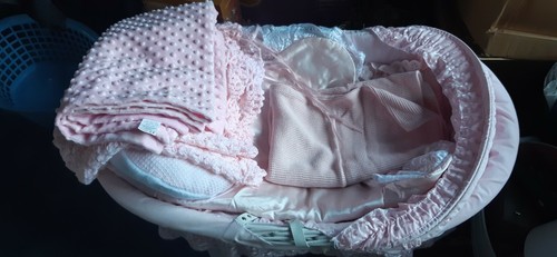 Large pink wicker baby dolls - wicker,