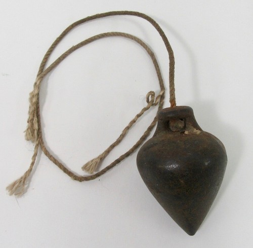 Antique iron plumb bob oz - iron,
