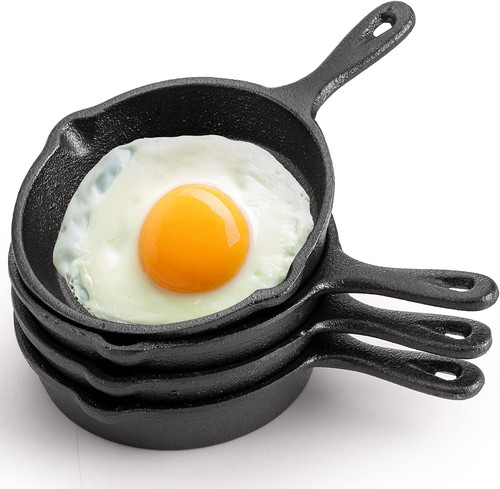 Pack mini cast iron skillet - cast,