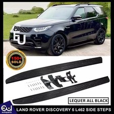 FOR LAND ROVER DISCOVERY 5 L462 SIDE STEPS RUNNING BOARDS 100%  LEQUER BLACK