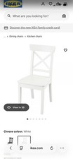 4 x Ikea ROSENTORP Chair, white