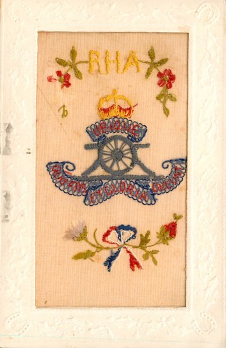 Ww1 silk embroidered rha - silk,