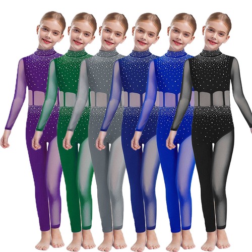 Kids girls mesh - uk, rhinestone