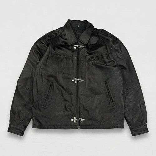 Vintage 90s black real leather - vintage,