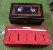 2 Vintage Tins. Thrift Box And Saving Tin