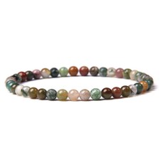 Natural indian agate 4mm bead - indian,