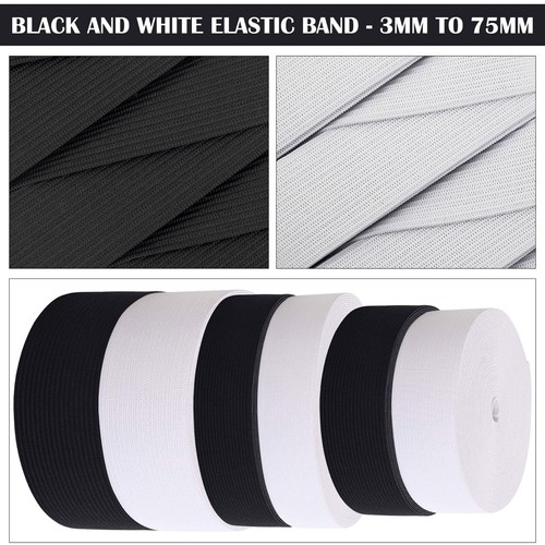 Flat elastic cord - flat, 3mm-75mm