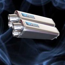 Yamaha XJR1200 1995-1999 Exhaust Silencer Muffler - Tri-Oval - Stainless Steel 