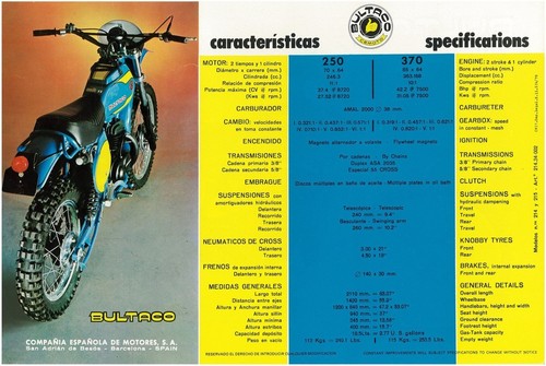 Bultaco brochure frontera mk11 - frontera,