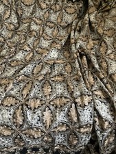 Huge Vintage Embroidered Syrian Aghabani Banquet Table Cloth  6ft X 15 ft.