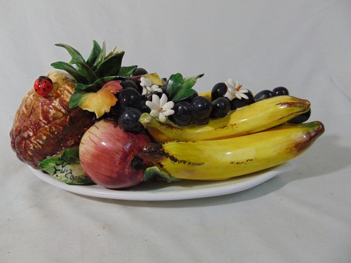 Capodimonte majolica fruit - majolica,