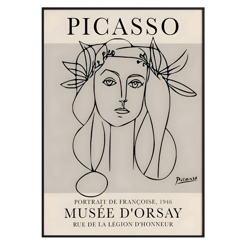 Pablo picasso line art - line, poster