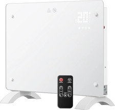 1000W Convector Heater Ultra-Thin Glass Panel WiFi & 24H Timer for Home & Office