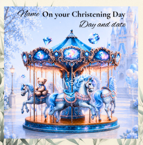 Personalised carousel greeting - personalised,