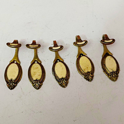 Vintage brass curtain tieback - vintage,