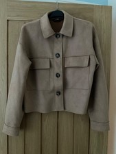 F&F Tan Faux Suede Crop Long Sleeve Jacket NWOT Size M