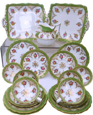 Antique Cauldon Bone China Hand Painted Tea set