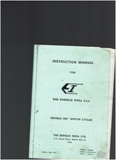 ENFIELD INDIA 350 MANUAL / HANDBOOK - 350cc 1977 - REPRODUCTION