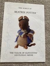 ALAN DART BEATRIX POTTER THE TAILOR OF GLOUCESTER MOUSE KNITTING PATTERN