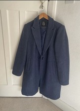 Women's Blue Overcoat Coat Size 14. New