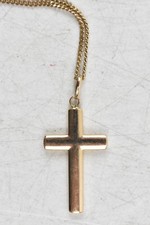 9ct Gold Necklace Cross 55cm Chain 6.14g Unboxed