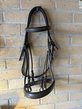 Beautiful Chestnut Brown Double Bridle Size Full