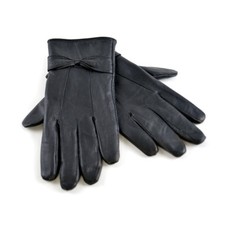 Ladies Leather Gloves with Bow