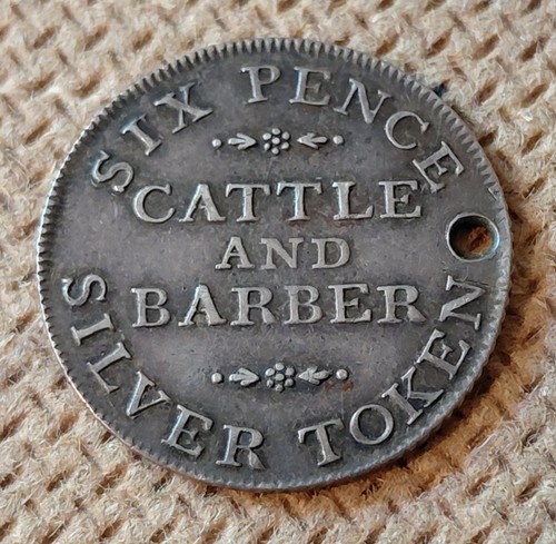 Silver trade token - cattle, &