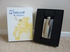 Vintage Wentworth Pewter Hip/Pocket/Purse Flask *UNUSED* Boxed Sheffield England