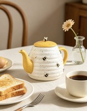 White Bee Teapot