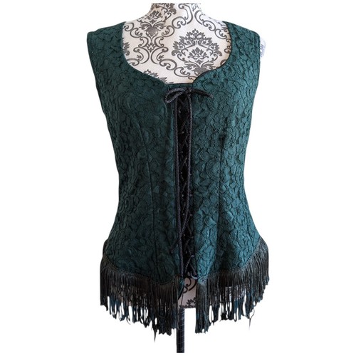 Handmade lace corset - lace, fringe