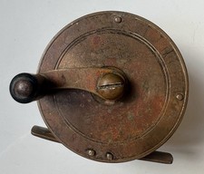 Vintage Allcocks 2 1/4” 2.25 Inch Dia Brass Reel Coarse Game Trout Fishing